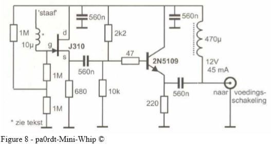 Miniwhip активная антенна 10 кгц 30 мгц схема