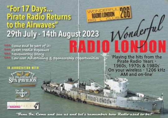 Big L Radio London в эфире на 1206 кГц с 29 июля по 14 августа